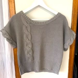 Anthropologie Kenji Brand Crop Shrug Shortsleeved Sweater